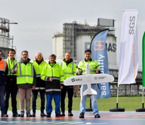 Drone transport voor chemische samples in Antwerpse haven